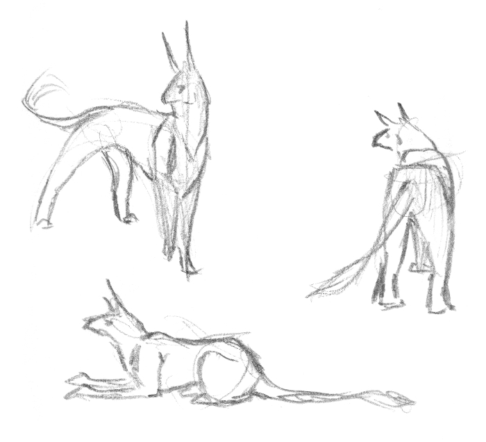 Sketches of gryphons without wings